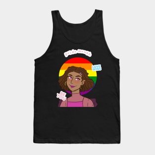 Pride Month with rainbow sun backround Tank Top